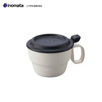 Ly nhựa cao cấp có nắp chống tràn Inomata hàng nội địa Nhật Bản - Màu trắng - 300ml