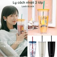 Ly Nhựa Có Ống Hút 750ML Có 2 Lớp Cách Nhiệt Tốt Chính hãng Lock&Lock