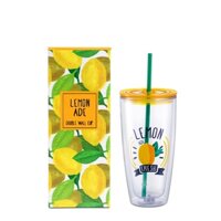 Ly nhựa có ống hút Lock&Lock, 750ml - Màu Vàng HAP507YEL