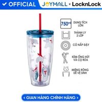 Ly Nhựa Có Ống Hút Lock&amp;Lock HAP507BLU 750ml - Màu Xanh Nước Biển