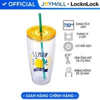 Ly Nhựa Có Ống Hút Lock&amp;Lock HAP507YEL 750ml - Màu Vàng