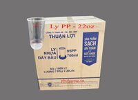 Ly Nhựa Đáy Bầu 700ml PP - dùng nắp D95 - 22oz- Thùng 1000 ly
