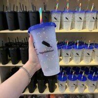 Ly nhựa đổi màu kèm ống hút 700ML N253