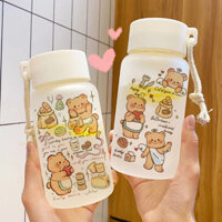 Ly nhựa nhỏ dễ thương Ins, ly nước nhựa di động tiện lợi, hình thức cao cấp, đơn giản, dung tích lớn