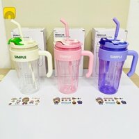 Ly nhựa uống nước 920 SIMPLE có nắp cao cấp, giá tốt
