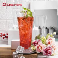 Ly nhựa uống nước, cốc uống nước, màu trắng trong suốt bằng nhựa cao cấp - 2 size - 610ml