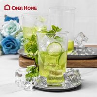 Ly nhựa uống nước, cốc uống nước, màu trắng trong suốt bằng nhựa cao cấp - 2 size - 335ml