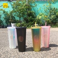 Ly nhựa uống nước vân kim cương 710ml cao cấp, có nắp giá rẻ