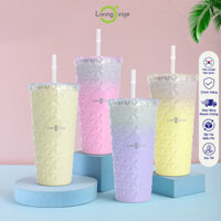 Ly nước giữ nhiệt có ống hút LivingOn LivingOvoje 700ml - Straw Cold Cup - SY-064
