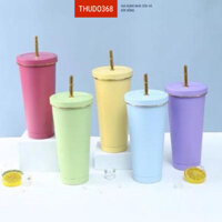 Ly nước giữ nhiệt khắc tên inox 304 có kèm ống hút dung tích 750ml lòng bình tráng bạc dễ vệ sinh