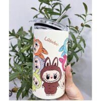 Ly Nước Giữ Nhiệt Labubu 600ml Tặng Kèm Ống Hút(giao mẫu ngẫu nhiên)