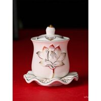 Ly nước gốm sứ, ly thờ cúng gia đình, ly nước tinh khiết Guanyin, ly nước thánh, ly nước cúng trước, ly cúng hội trường
