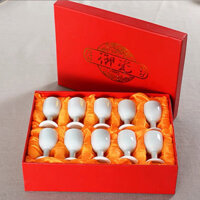 Ly rượu nhỏ bằng gốm Sứ Ly rượu cao bằng gốm Moutai Ly rượu Một cốc rượu mạnh rượu vang giả cổ Trung Quốc phong cách cổ HQDA