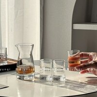 Ly Rượu Nhỏ Khớp Tre, Ly Rượu Trắng Gia Dụng, Bộ Chia Ly Rượu Shochu, Ly Rượu Mạnh, Ly Một Ngụm Thủy Tinh Không Chì