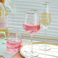 Ly rượu viền vàng ly rượu vang đỏ cao ly sâm panh Cốc nước gia dụng pha lê thon