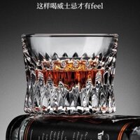 Ly rượu whisky cổ điển dày cao cấp sang trọng
