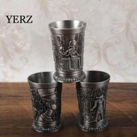 Ly rượu YERZ 3D, Cốc kim loại cổ điển chống trượt cỡ nhỏ, Sáng tạo chống rơi Ai Cập Huyền thoại Cốc Cocktail nhỏ Rượu vang