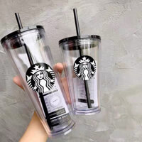 Ly Starbucks đen + xanh 475ml 710ml - BlueChan Bottle