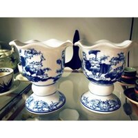 Ly sứ Bát Tràng cắm quả phật thủ - Ly phật thủ gốm sứ Bát Tràng Việt Nam