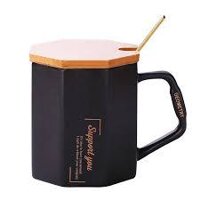 Ly Sứ Cà Phê Bethus Có Thìa và nắp đậy