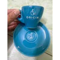 Ly sứ Espresso men màu xanh dương