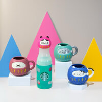 Ly sứ mèo may mắn Starbucks