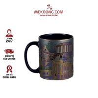 [Ly sứ Minh Long] Ca bia Hà Nội Cobalt Vàng dễ thương 0.36L - Siêu Thị Mekoong