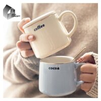 Ly sứ nắp đậy Meme THE GRAY CONCEPT - Cốc sứ có nắp màu pastel phong cách hàn quốc.
