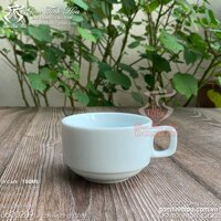 Ly tách sứ uống cafe 150ml men trắng gốm sứ Bát Tràng cao cấp - Ly cafe
