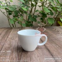 Ly tách sứ uống cafe capuchino 180ml men trắng Gốm sứ Bát Tràng cao cấp - Ly cafe