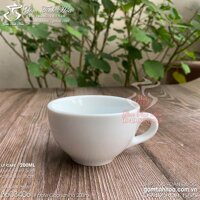 Ly tách sứ uống cafe capuchino 200ml men trắng gốm sứ Bát Tràng cao cấp - Ly cafe
