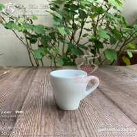 Ly tách sứ uống cafe espresso 90ml men trắng Gốm sứ Bát Tràng cao cấp - Ly cafe