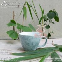 Ly tách uống cafe capuchino dung tích 180ml gốm sứ Bát Tràng cao cấp men vân đá màu Kabe - Ly cafe