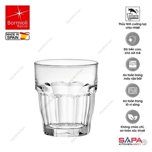 Ly thủy tinh 27 CL xanh bạc hà Rock Bar