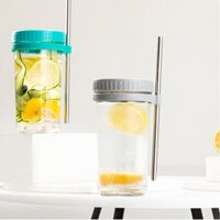 Ly thủy tinh có nắp, ly nước di động dung tích lớn, ly uống nước, ly ống hút, ly thẳng, ly cà phê, ly sữa