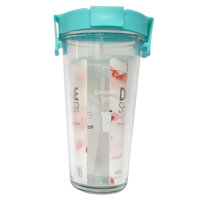 Ly Thủy Tinh Có Nắp Nhựa Glasslock 450ml PC818S - Màu ngẫu nhiên