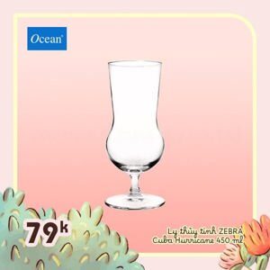 Ly thủy tinh cuba hurricane 450ml