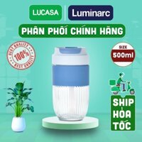 Ly Thủy Tinh Luminarc Blue 500ml - Ly Coffee Có Nắp L2209 | Phân Phối Chính Hãng