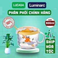 Ly Thủy Tinh Luminarc Giraffe 500ml - Chén Ăn Dặm Có Nắp L9485 | Phân Phối Chính Hãng