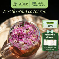 Ly thủy tinh ly lọc trà có tay cầm và nắp đậy sang trọng