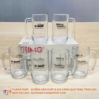 Ly thủy tinh ống nhỏ in logo LT04