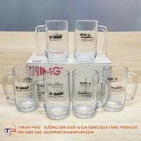 Ly thủy tinh ống nhỏ in logo  LT04