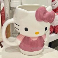 ly uống nước cốc sứ Hellokitty Full Body Cup kt Cat Cốc Nước Hoạt Hình Dễ Thương Cốc Gốm Hello Kitty Cốc Quà Tặng Sinh Nhật