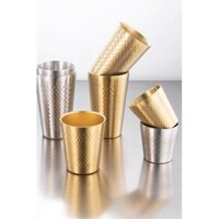 ly uống nước màu vàng,cốc giữ nhiệt 2 lớp nhám vầy cá không hình Vân tay