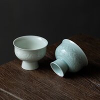 Ly Uống Trà Bằng Gốm Sứ Có Tay Cầm Độc Đáo