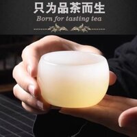 Ly Uống Trà Cỡ Lớn Bằng Ngọc Bích Kiểu Dáng Sang Trọng