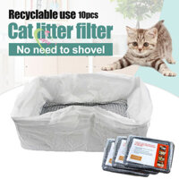 Lyey 10 Chiếc Có Thể Tái Sử Dụng Mèo Phân Lọc Lưới Mèo Sifting Litter Khay Lót Đàn Hồi Litter Hộp Lót