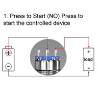 [Lyf] Công tắc nút nhấn kim loại 12mm DIY Nút nhấn tự khóa chống nước 12V 1NO1NC