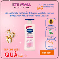 [LYS MALL] Sữa Dưỡng Thể Dưỡng Ẩm Trắng Da toàn thân Vaseline Body Lotion bản Mỹ 600ml-725ml Các Màu