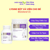 Lysine Bột và Viên cho bé Bioisland Úc Hỗ trợ tăng chiều cao Giúp Bé Ăn Ngon Hơn Duocphamhn92 hộp 150g, lọ 60 viên